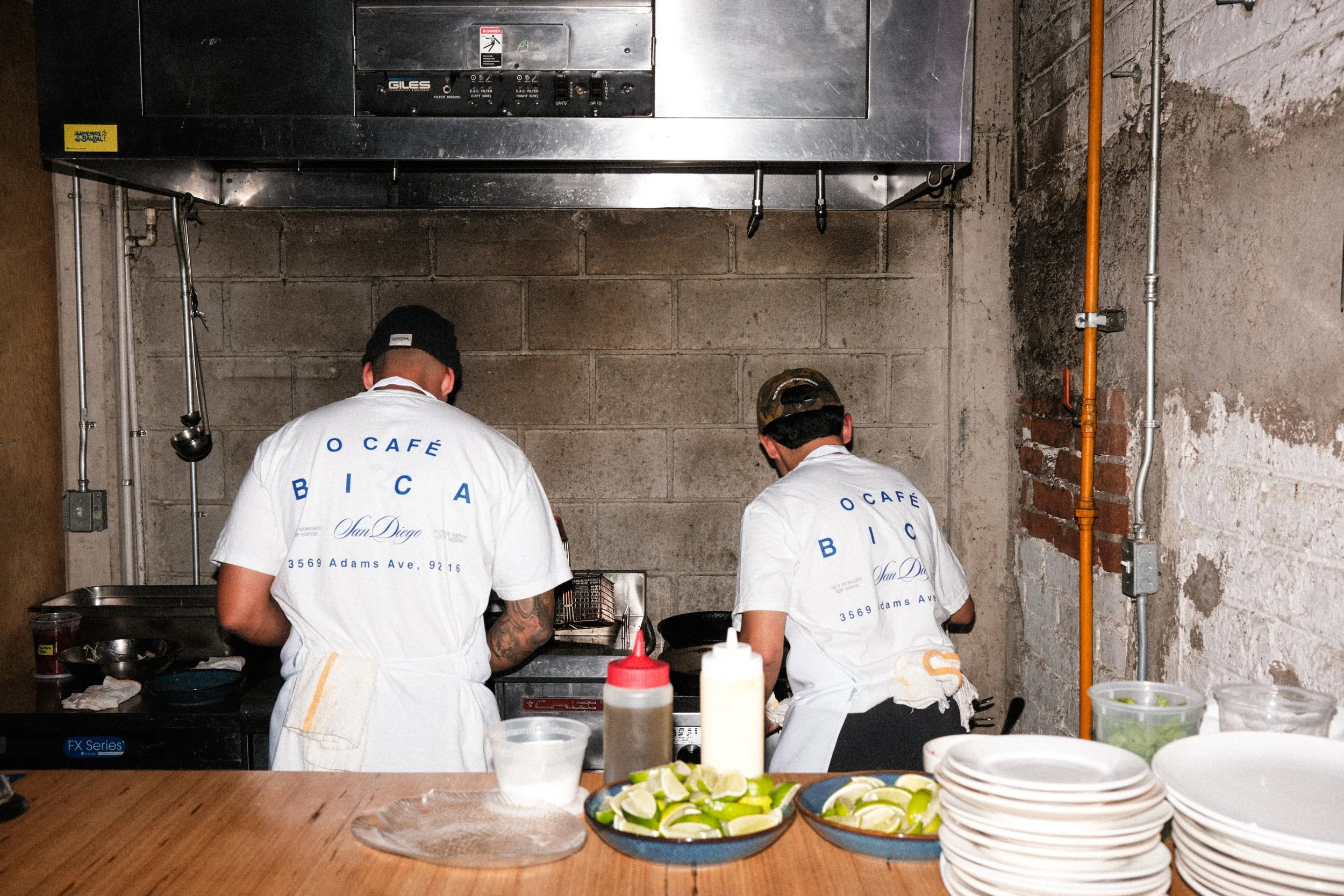 Chefs at work in the bica kitchen